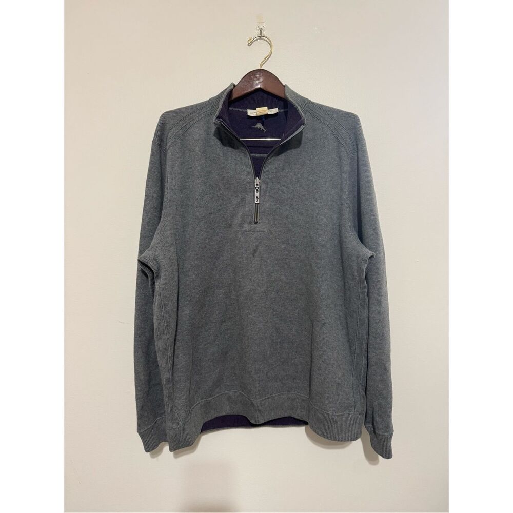 Tommy Bahama  Men’s Flip Shore 1/4 -Zip Reversible Sweatshirt Men’s Size Large